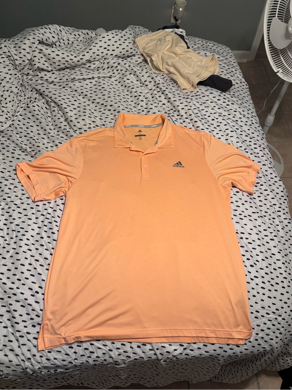 adidas Men’s Peach Short-Sleeve Golf Polo